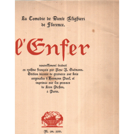 L'enfer / gravures sur bois originales d'hermann paul