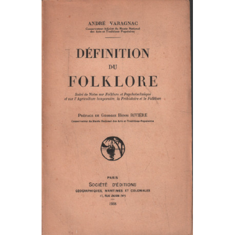 Définition du folklore