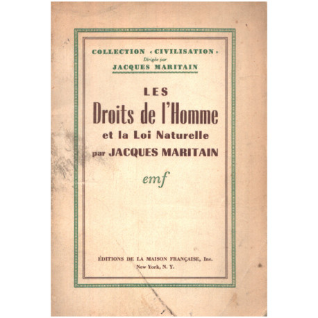 Les droits de l'homme et la loi naturelle
