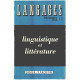Revue langages n° 12/ linguistique et litterature