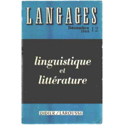 Revue langages n° 12/ linguistique et litterature
