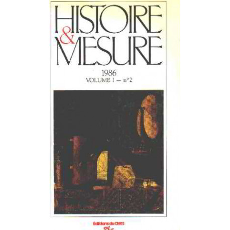 Histoire et Mesure numéro 2 volume 1 1986