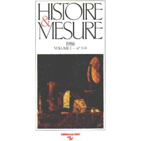 Histoire et Mesure numéro 3-4 volume 1