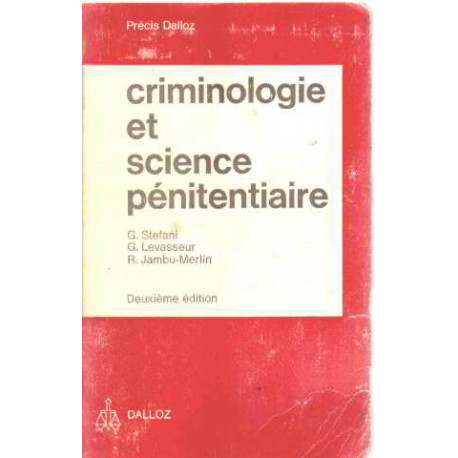 Criminologie et science penitenciaire