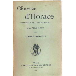 Oeuvres d'horace traduites en vers français avec preface et notes...