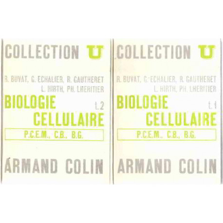 Biologie cellulaire / tome 1+2