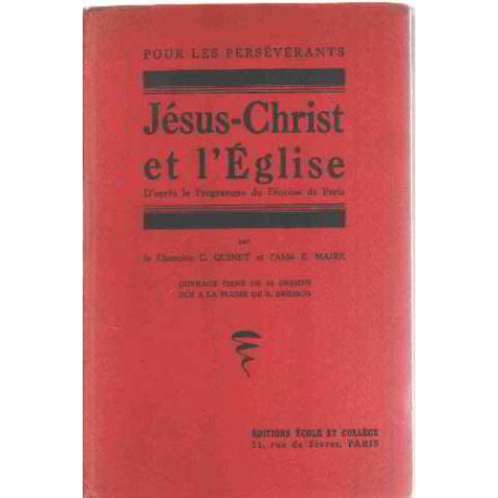 Jesus christ et l'eglise d'apres le programme du diocese de paris
