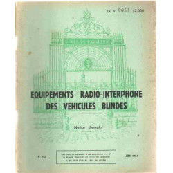 Equipements radio-interphone des vehicules blindés