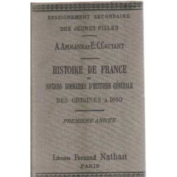 Histoire de france et notions sommaires d'histoire generale des...