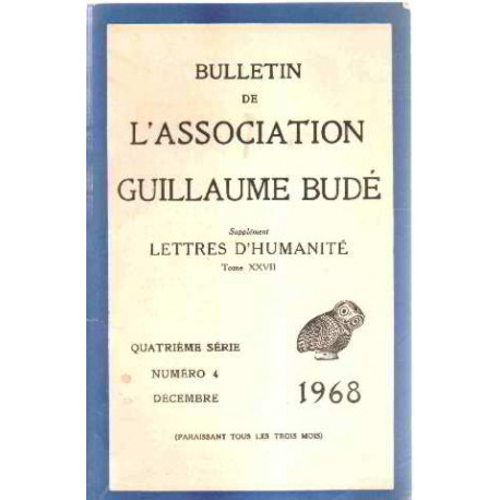 Bulletin de l'association guillaume bude / quatrieme serie numero 4