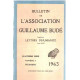 Bulletin de l'association guillaume bude quatrieme serie n° 4/1963