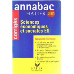 Annabac corrigés 2001 : Sciences économiques et sociales ES
