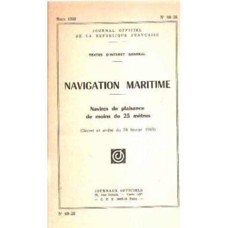 Naviguation maritime / navires de plaisance de moins de 25 metres (...