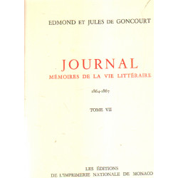 Journal :memoires de la vie litteraire / tome VII : 1864-1867