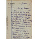 Lettre du janvier 1907 de felicien champsor au bibliothécaire de...