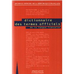 Dictionnaire des termes officiels de la langue francaise