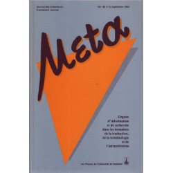 Meta / journal des traducteurs -translators journal volume 38 n°3