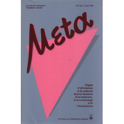 Meta / journal des traducteurs -translators journal volume 38 n° 2