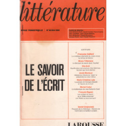 Revue trimestrielle litterature n° 58 / le savoir de l'écrit