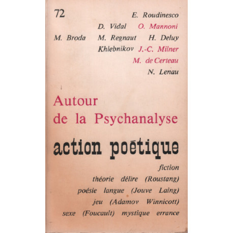 Action poetique 72 autour de la psychanalyse
