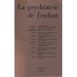 La psychiatrie de l'enfant / tome XX