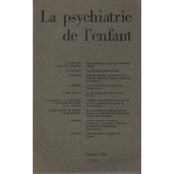 La psychiatrie de l'enfant / tome XXI