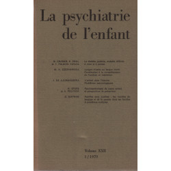 La psychiatrie de l'enfant / tome XXII