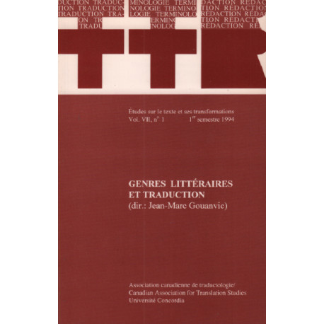 TTR / études sur le texte et ses transformations volume 7 n°1