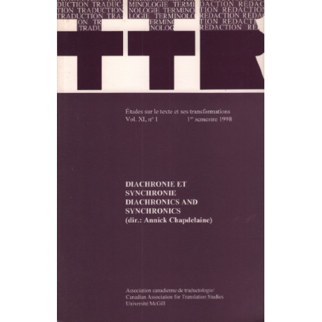 TTR / études sur le texte et ses transformations volume 11 n°1