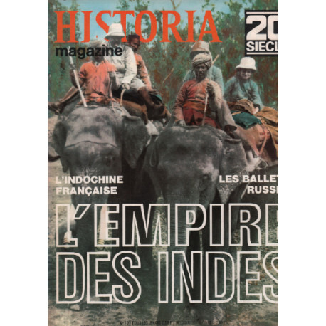 20ème siècle / historia magazine n° 108 l'empire des indes