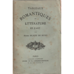 Tableaux romantiques de litterature et d'art