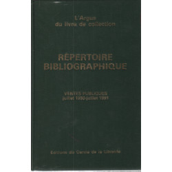 Repertoire bibliographique / ventes publiques juillet 1990-juillet...