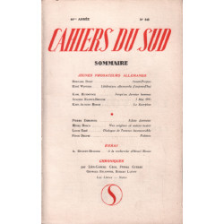 Cahiers du sud n° 343 / jeunes prosateurs allemands