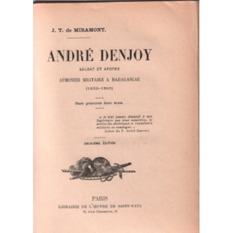 André denjoy soldat et apotre aumonier militaire a madagascar (...