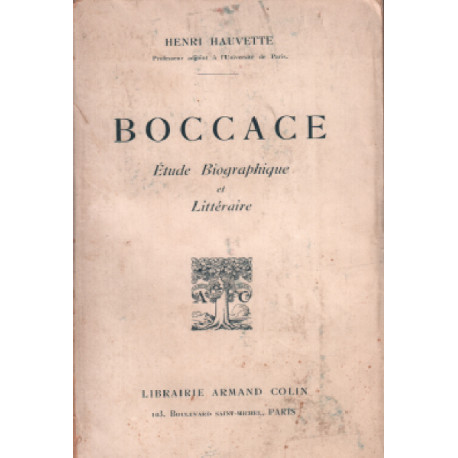 Boccace / etude biographique et littéraire