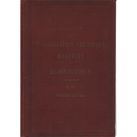 Bulletin de l'association technique maritime et aéronautique n° 63