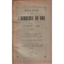 Bulletin de l'académie du var 1932