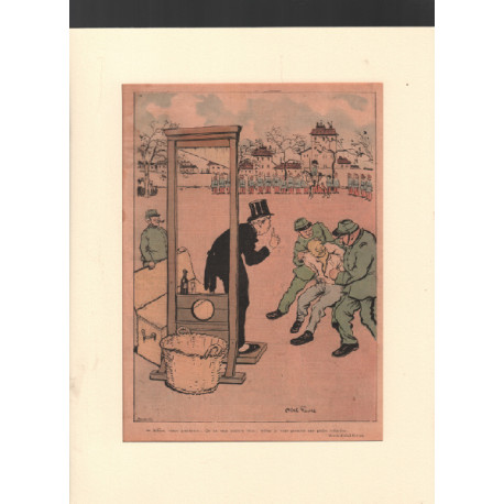 Guillotine / dessin d'abel faivre