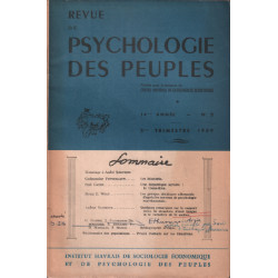 Revue de la psychologie des peuples / n° 2 /1959