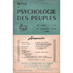 Revue de la psychologie des peuples / n° 3 / 1968