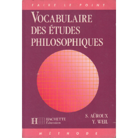 Broché - Vocabulaire des études philosophiques