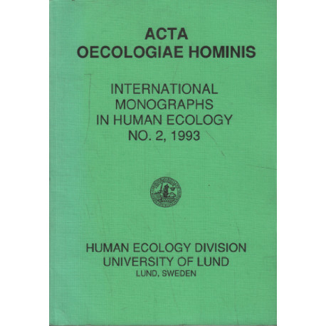 International monographs in human ecology n° 2 1993
