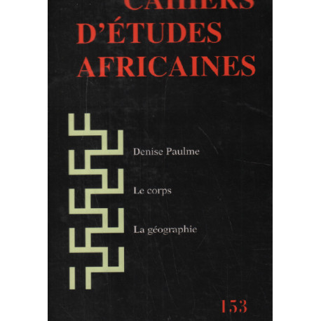 Cahiers d'études africaines N° 153