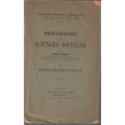 Philosophie des sciences sociales II