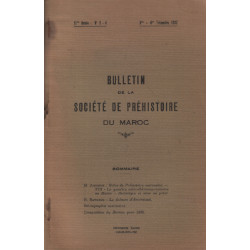 Bulletin de la societé prehistorique du maroc/ 1937 / antoine : la...