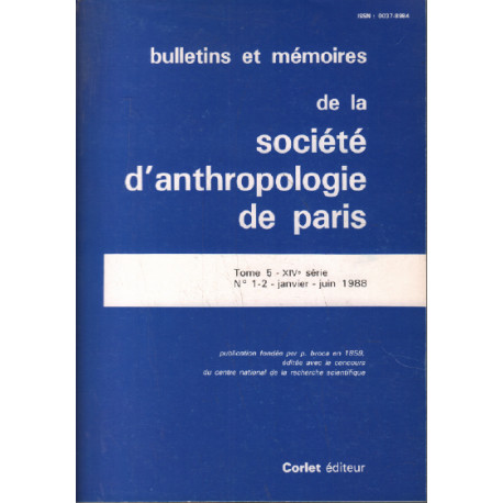 Bulletins et mémoires de la société d'anthropologie de paris /...