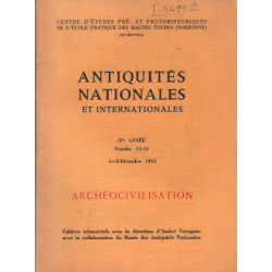 Antiquités nationales et internationales 1963 / N° 14-16 /...