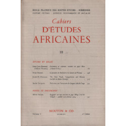 Cahiers d'études africaines n° 18/ person yves : l'aventure de...