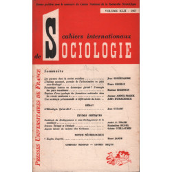 Cahiers internationaux de sociologie /volume XLII / szczepanski :...