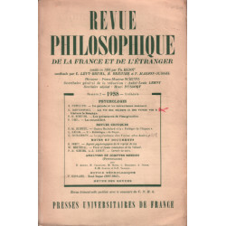 Revue philosophique / avril juin 1958 / minkowski : la vie des...